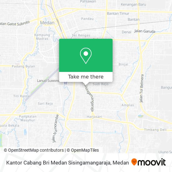 Kantor Cabang Bri Medan Sisingamangaraja map