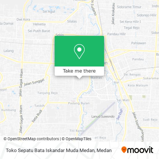 Toko Sepatu Bata Iskandar Muda Medan map