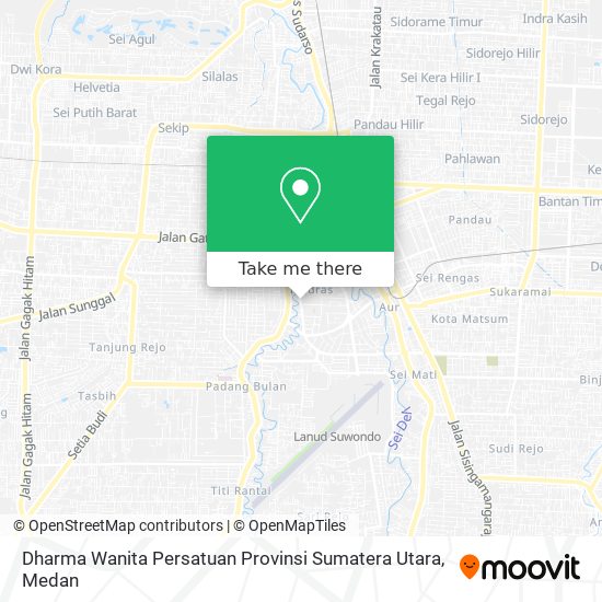 Dharma Wanita Persatuan Provinsi Sumatera Utara map