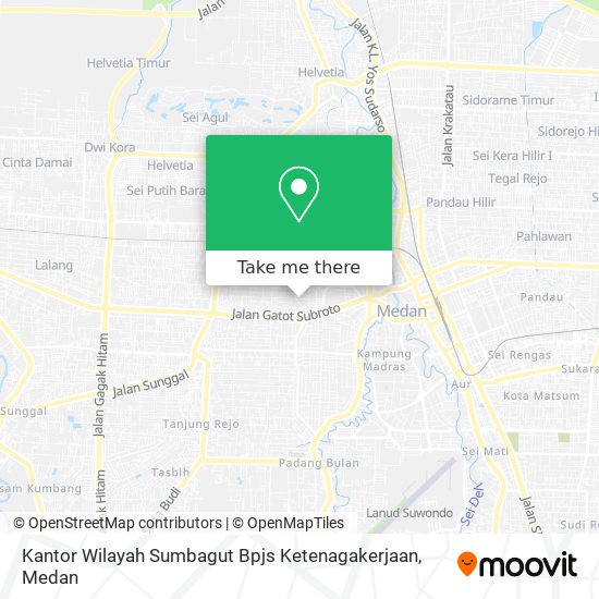 Kantor Wilayah Sumbagut Bpjs Ketenagakerjaan map