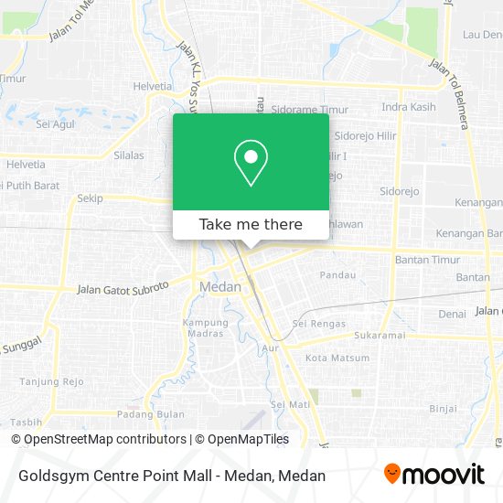Goldsgym Centre Point Mall - Medan map