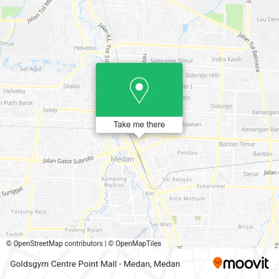 Goldsgym Centre Point Mall - Medan map