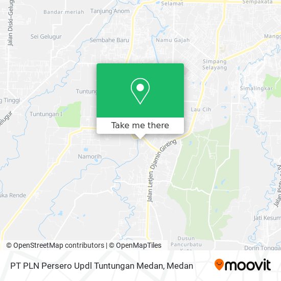 PT PLN Persero Updl Tuntungan Medan map