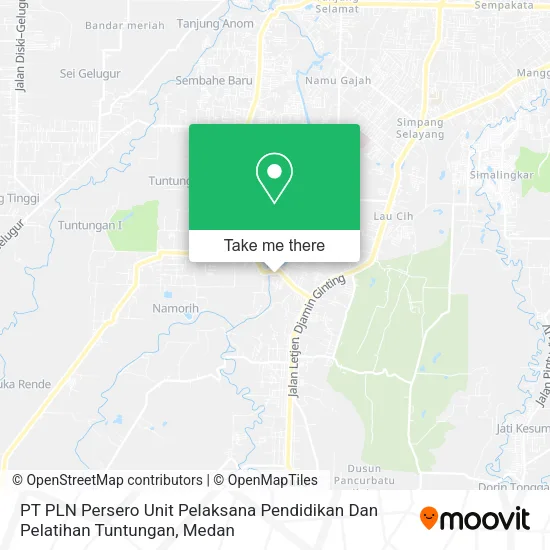 PT PLN Persero Unit Pelaksana Pendidikan Dan Pelatihan Tuntungan map