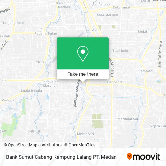 Bank Sumut Cabang Kampung Lalang PT map