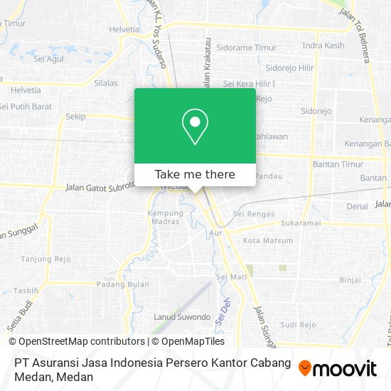PT Asuransi Jasa Indonesia Persero Kantor Cabang Medan map