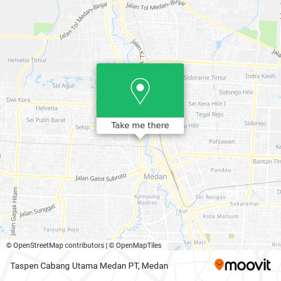 Taspen Cabang Utama Medan PT map