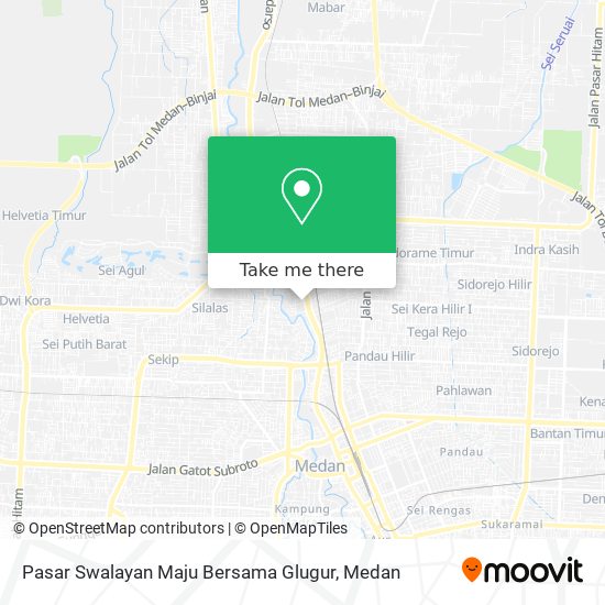 Pasar Swalayan Maju Bersama Glugur map