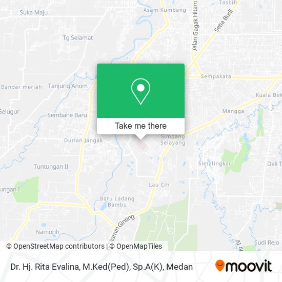 Dr. Hj. Rita Evalina, M.Ked(Ped), Sp.A(K) map