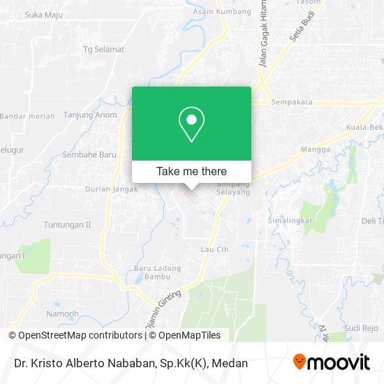 Dr. Kristo Alberto Nababan, Sp.Kk map