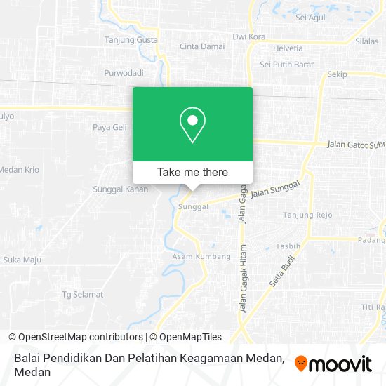 Balai Pendidikan Dan Pelatihan Keagamaan Medan map