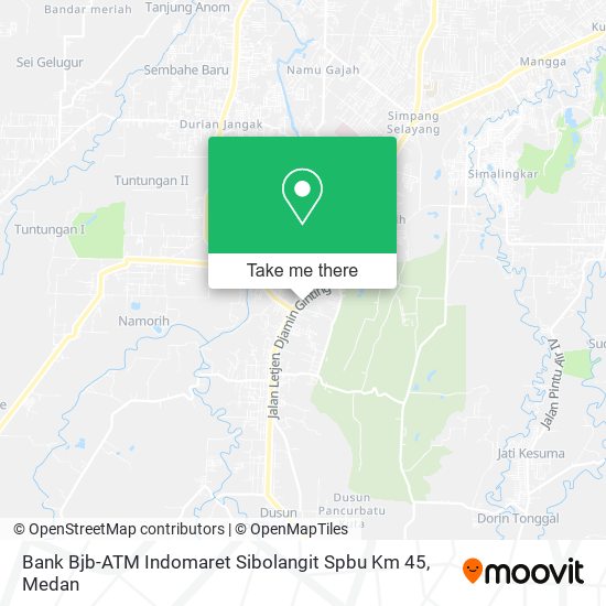 Bank Bjb-ATM Indomaret Sibolangit Spbu Km 45 map