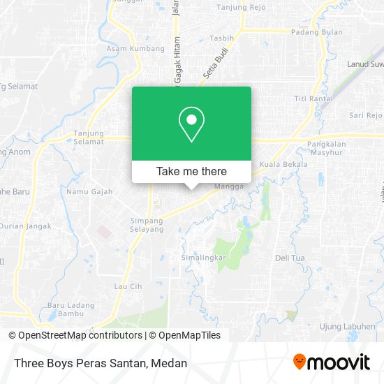 Three Boys Peras Santan map
