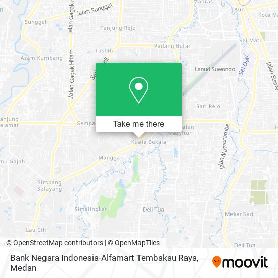 Bank Negara Indonesia-Alfamart Tembakau Raya map