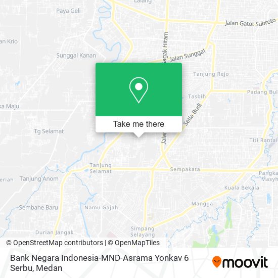 Bank Negara Indonesia-MND-Asrama Yonkav 6 Serbu map