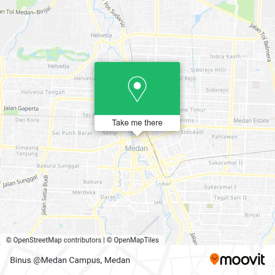 Binus @Medan Campus map