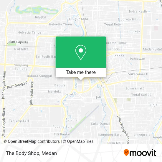 The Body Shop map