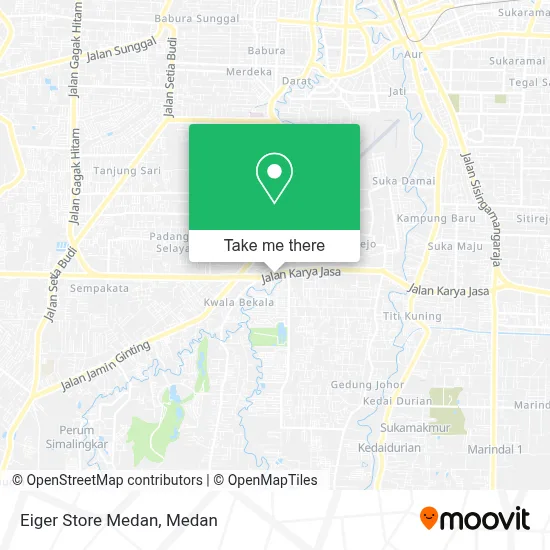 Eiger Store Medan map