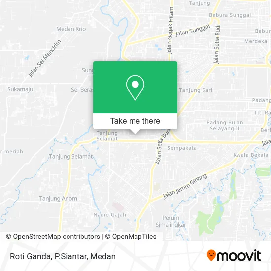 Roti Ganda, P.Siantar map