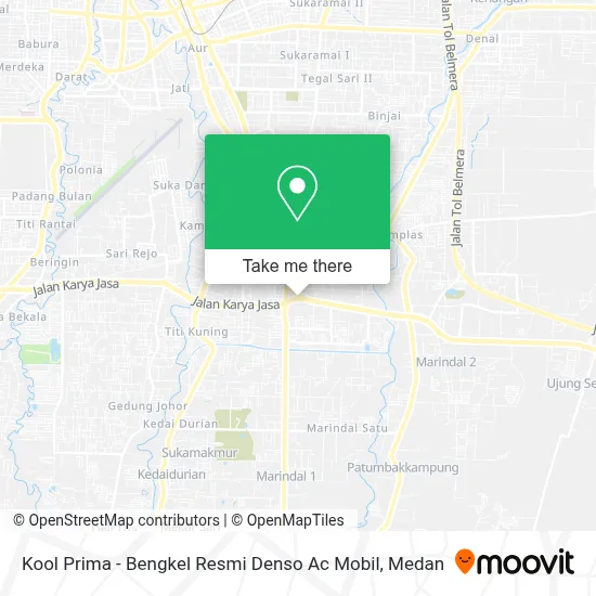 Kool Prima - Bengkel Resmi Denso Ac Mobil map