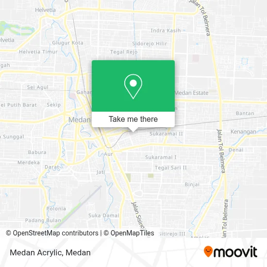 Medan Acrylic map