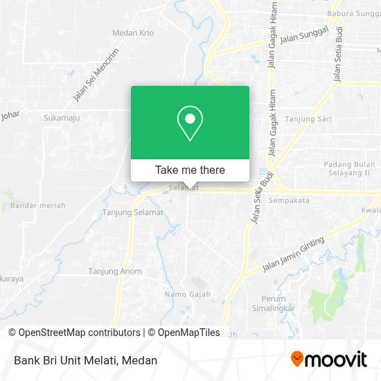 Bank Bri Unit Melati map