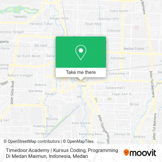 Timedoor Academy | Kursus Coding, Programming Di Medan Maimun, Indonesia map
