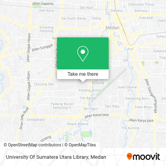 University Of Sumatera Utara Library map