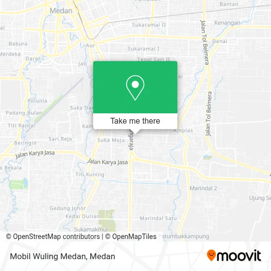 Mobil Wuling Medan map