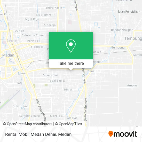 Rental Mobil Medan Denai map