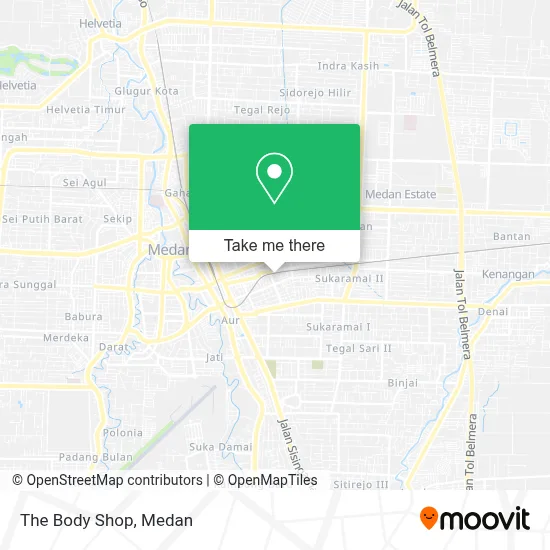 The Body Shop map