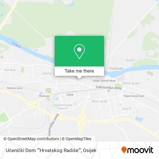 Učenički Dom ""Hrvatskog Radiše"" map