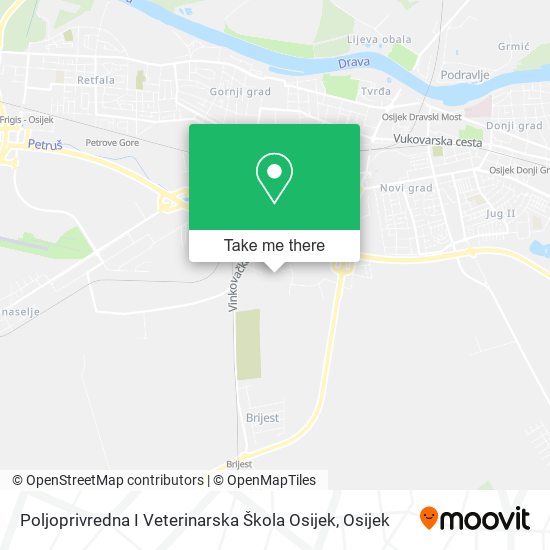 Poljoprivredna I Veterinarska Škola Osijek map
