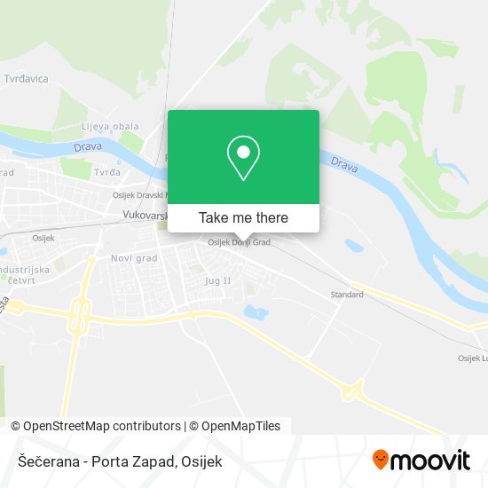 Šečerana - Porta Zapad map