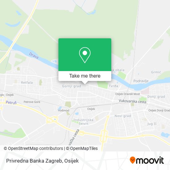 Privredna Banka Zagreb map