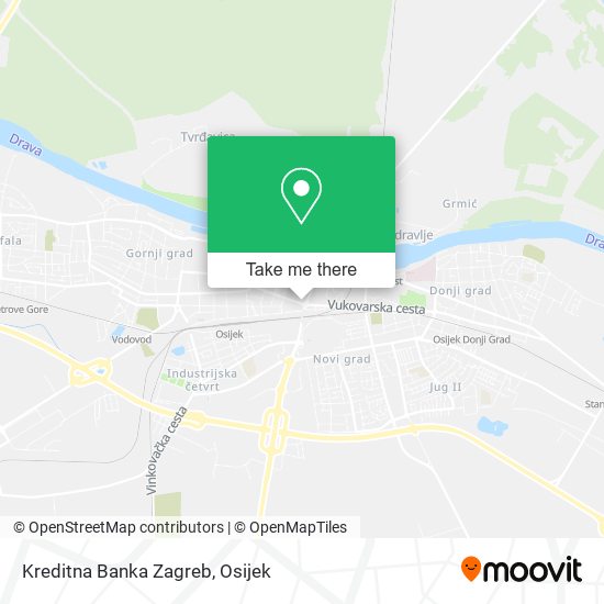 Kreditna Banka Zagreb map