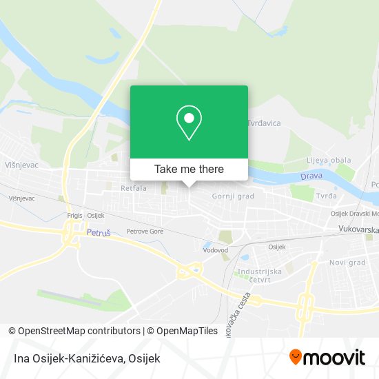 Ina Osijek-Kanižićeva map