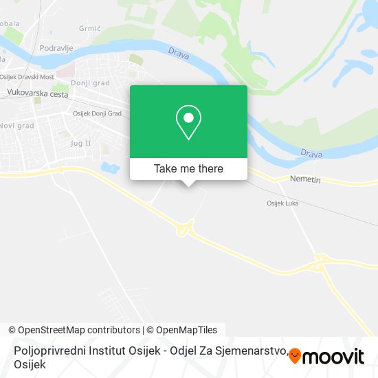 Poljoprivredni Institut Osijek - Odjel Za Sjemenarstvo map