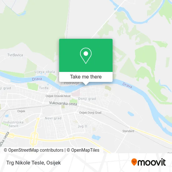 Trg Nikole Tesle map
