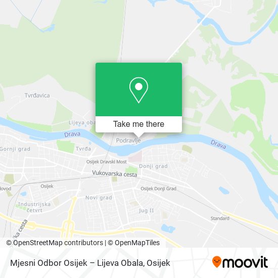 Mjesni Odbor Osijek – Lijeva Obala map