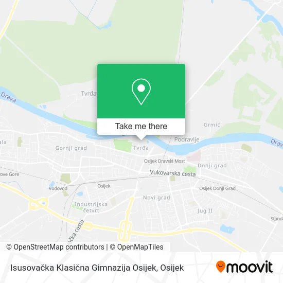 Isusovačka Klasična Gimnazija Osijek map