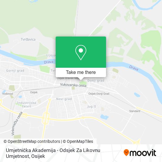 Umjetnička Akademija - Odsjek Za Likovnu Umjetnost map