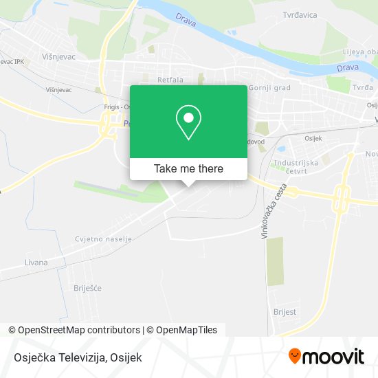 Osječka Televizija map