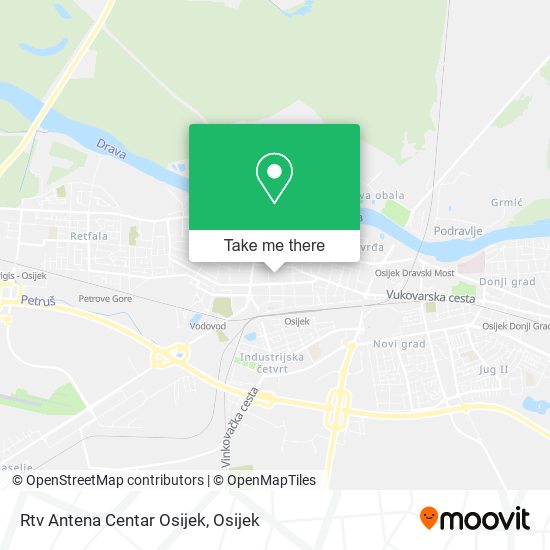 Rtv Antena Centar Osijek map
