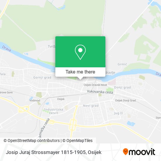 Josip Juraj Strossmayer 1815-1905 map