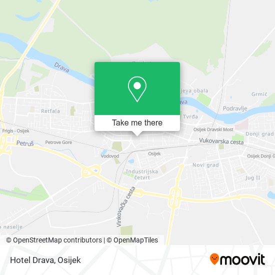 Hotel Drava map