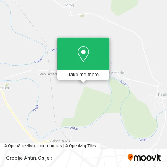 Groblje Antin map