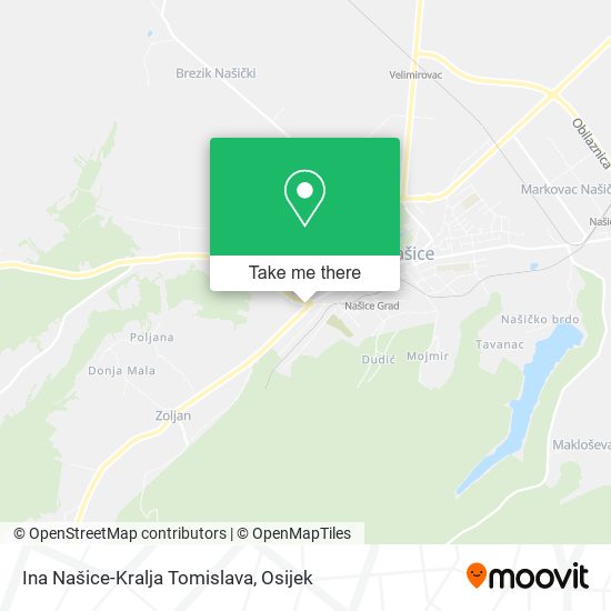 Ina Našice-Kralja Tomislava map