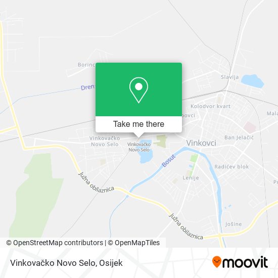Vinkovačko Novo Selo map