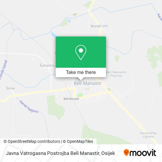 Javna Vatrogasna Postrojba Beli Manastir map